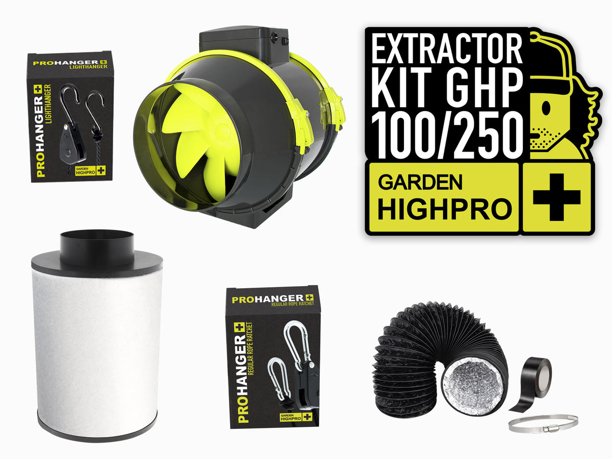 GARDEN HIGH PRO Extraktor-Set 100 mm, 250 m3/h