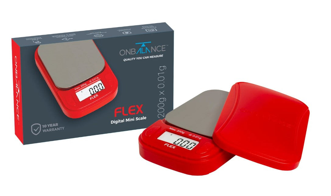 On Balance Flex Miniscale Waage, 200 g/0,01 g, rot
