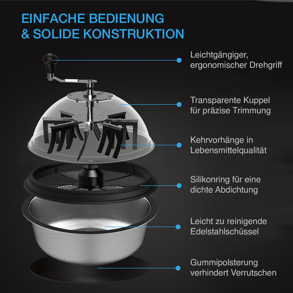 AC Infinity Bud Bowl Trimmer, Twist Spin Schneidwerkzeug mit klarer Sichtkuppel, ca. 43 cm – Bild 2