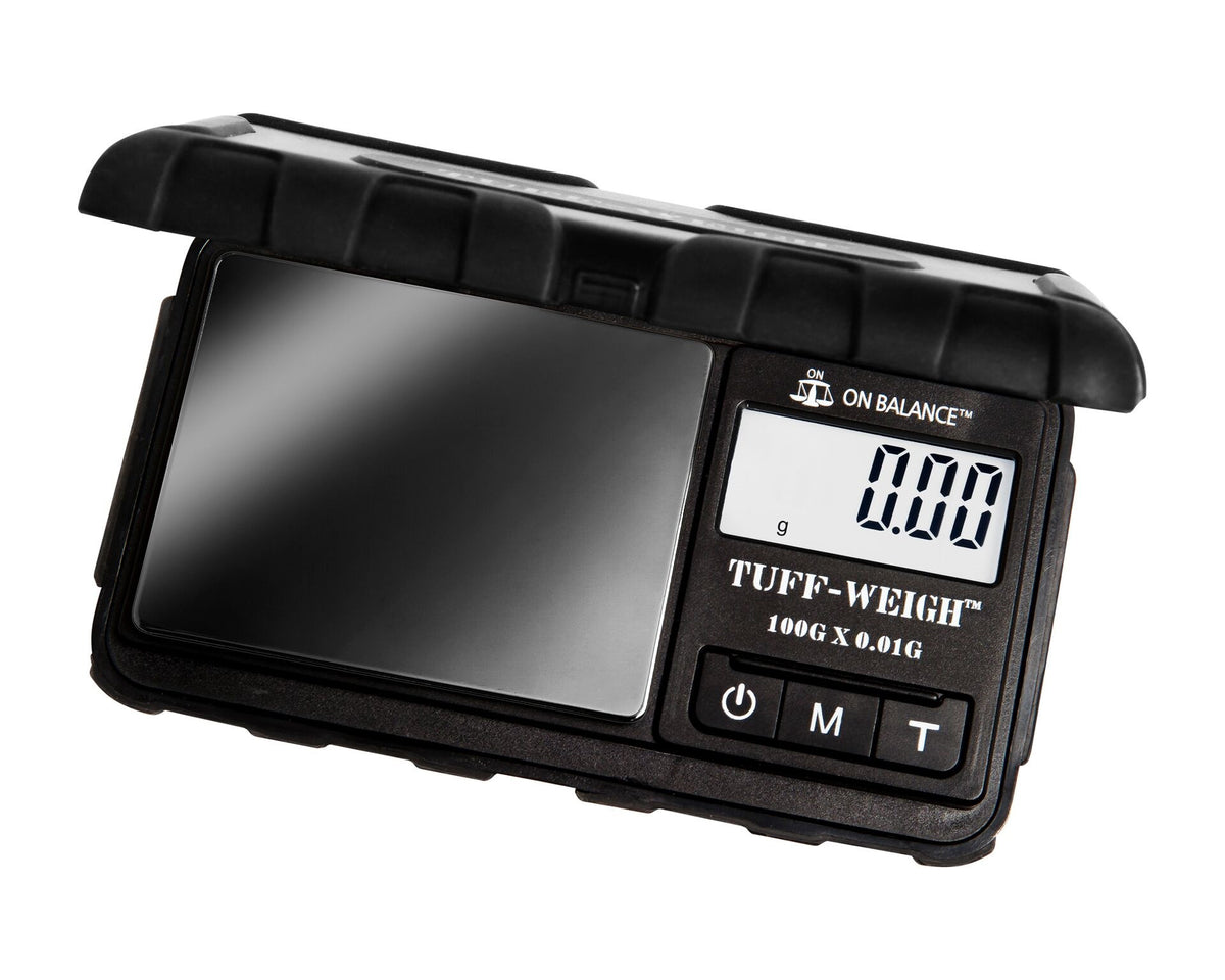 Waage Tuff-Weigh Scale On Balance, 100 g/0,01 g, schwarz, mit titanfarbener Wiegefläche