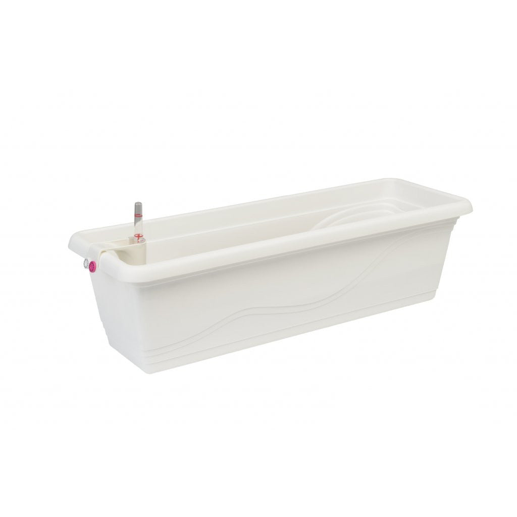 Selbstbewässernder Blumentopf Extra Line SMART, Länge 53cm Weiß
