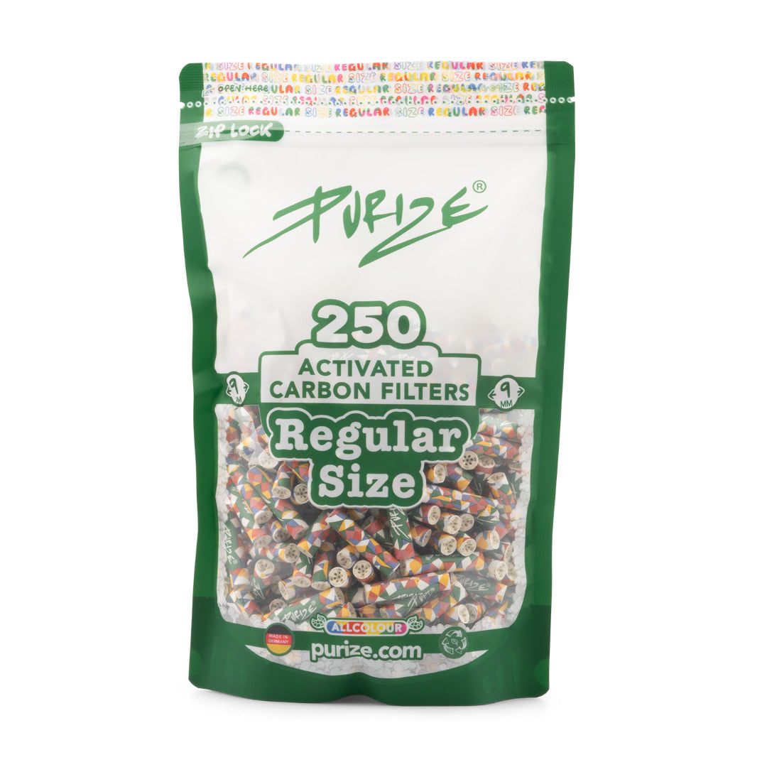 PURIZE® Aktivkohlefilter - Regular Size, Beutel 250 St., Farbmix