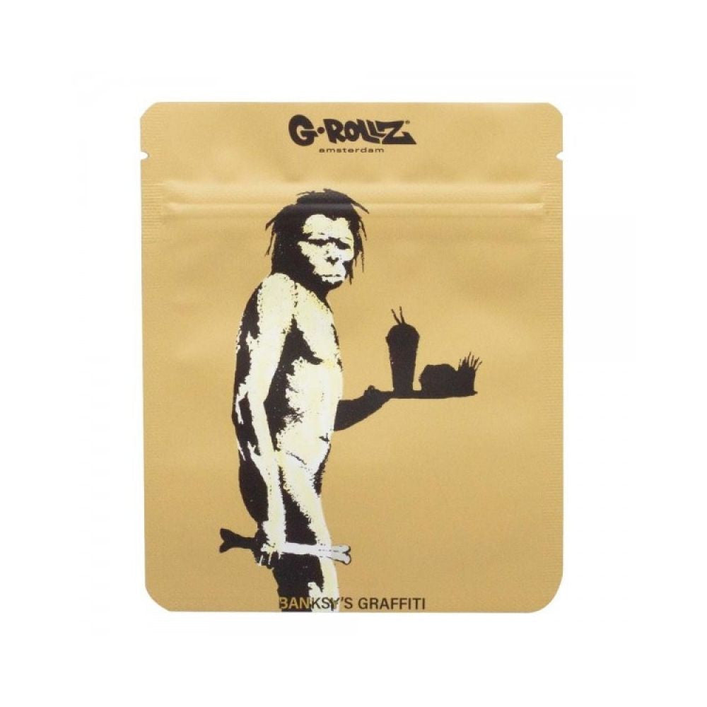 G-Rollz Banksy's Graffiti Reißverschlusstasche - 100x125 mm Fast Food Caveman