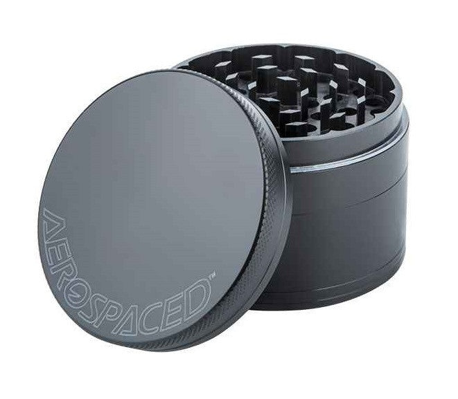 Vierteilige Mühle Aerospaced by Higher Standards, 40 mm, grau