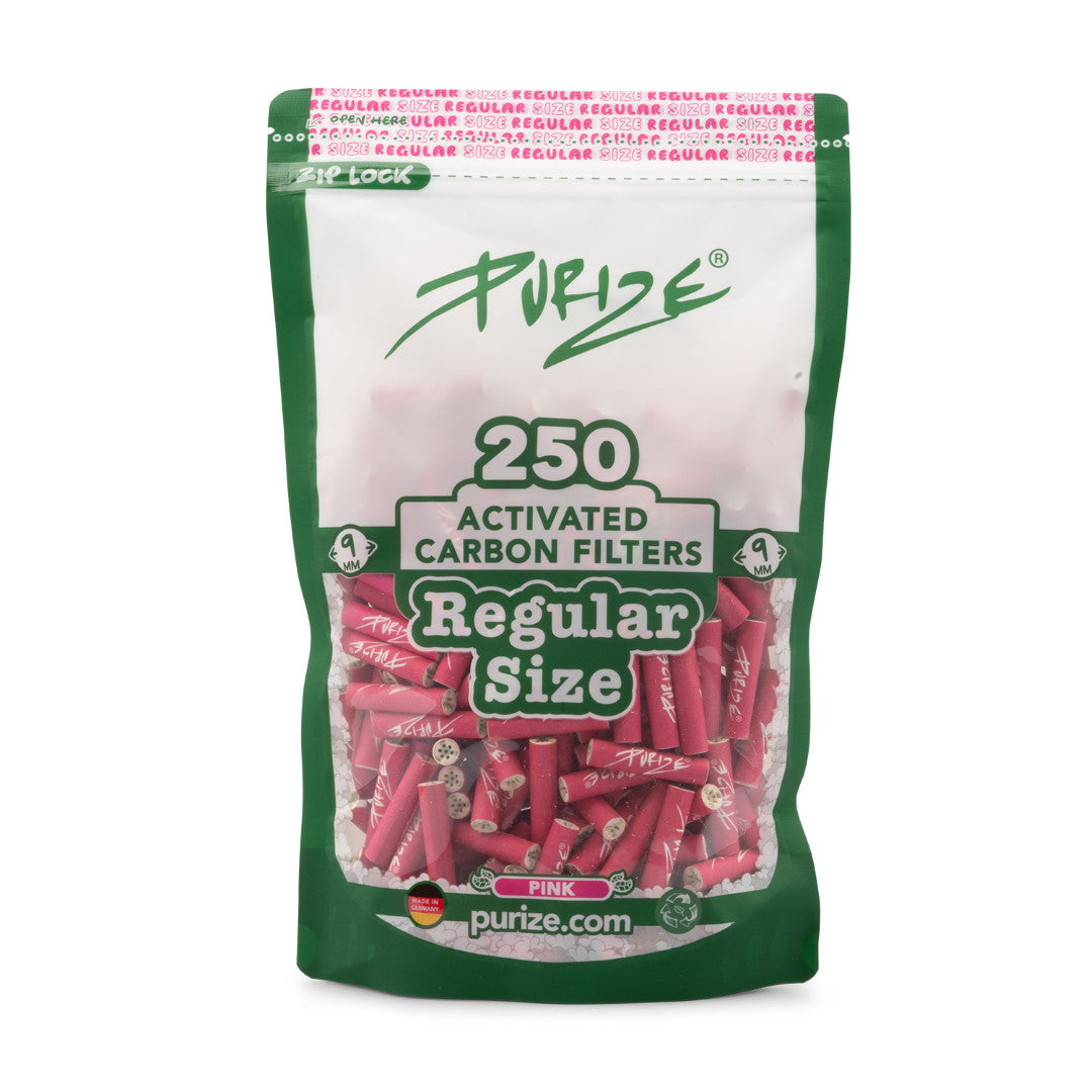 PURIZE® Aktivkohlefilter - Regular Size, Beutel 250 St., rosa