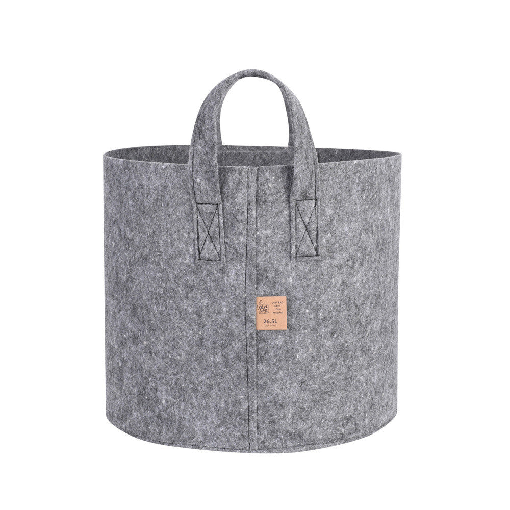 Dirt Bag Grey Stoff Topf 26.5 l (Topf aus 100% recyceltem Stoff) - 34x30 cm