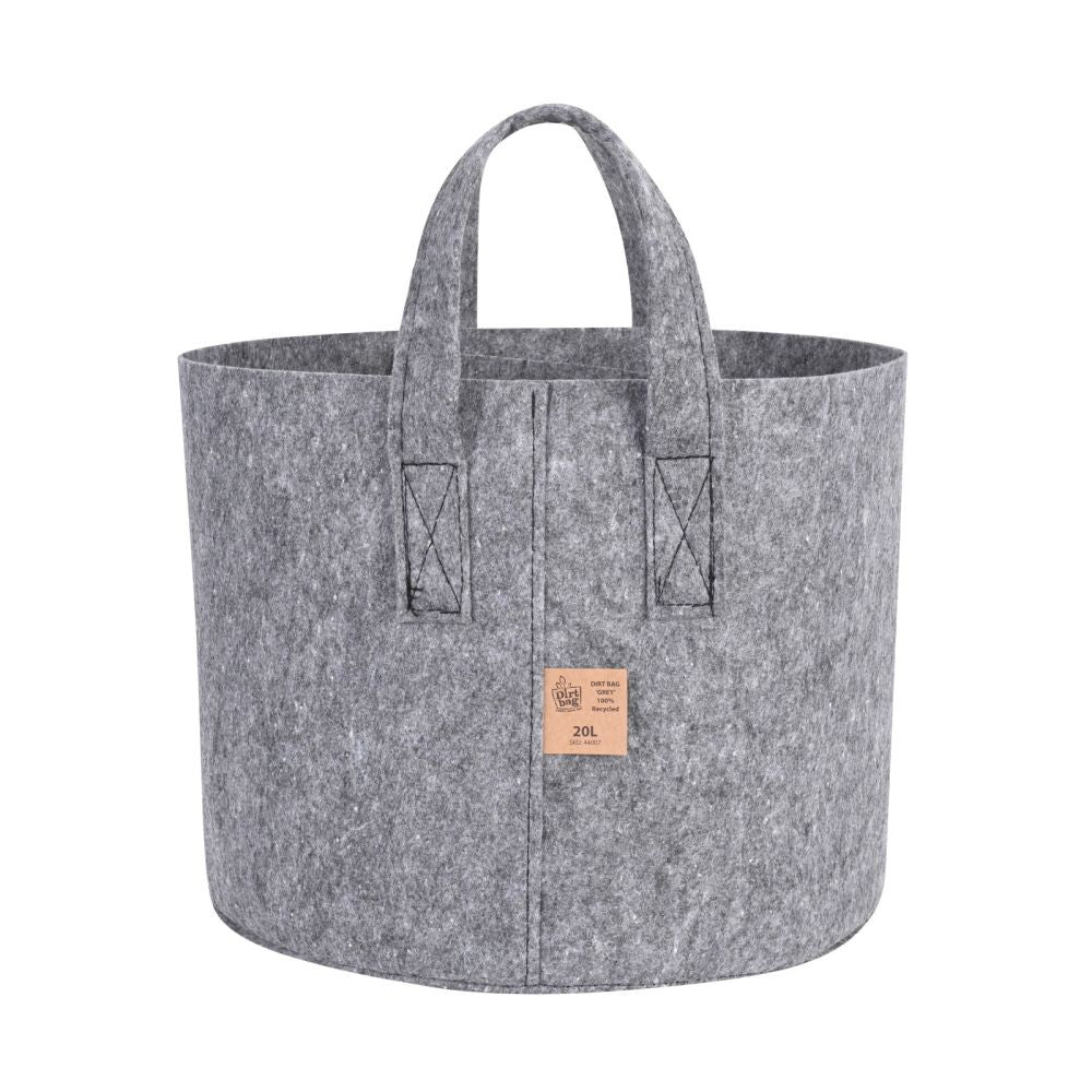 Dirt Bag Grey Stoff Topf 12 l (Topf aus 100% recyceltem Stoff) - 31x25 cm