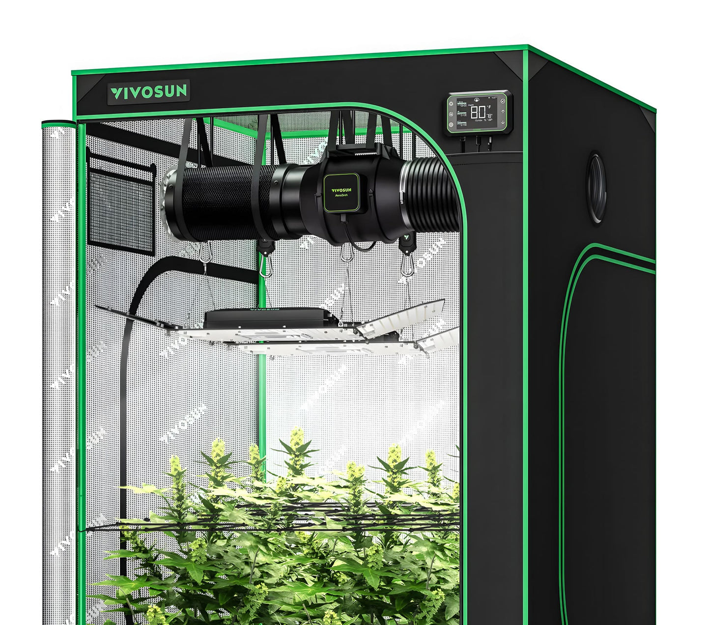 Vivosun Growbox 120x120x200 cm Komplettset