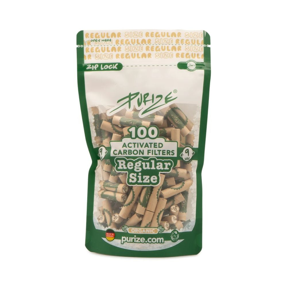 PURIZE® uhlíkové filtry - Regular Size, sáček 100 ks, organické