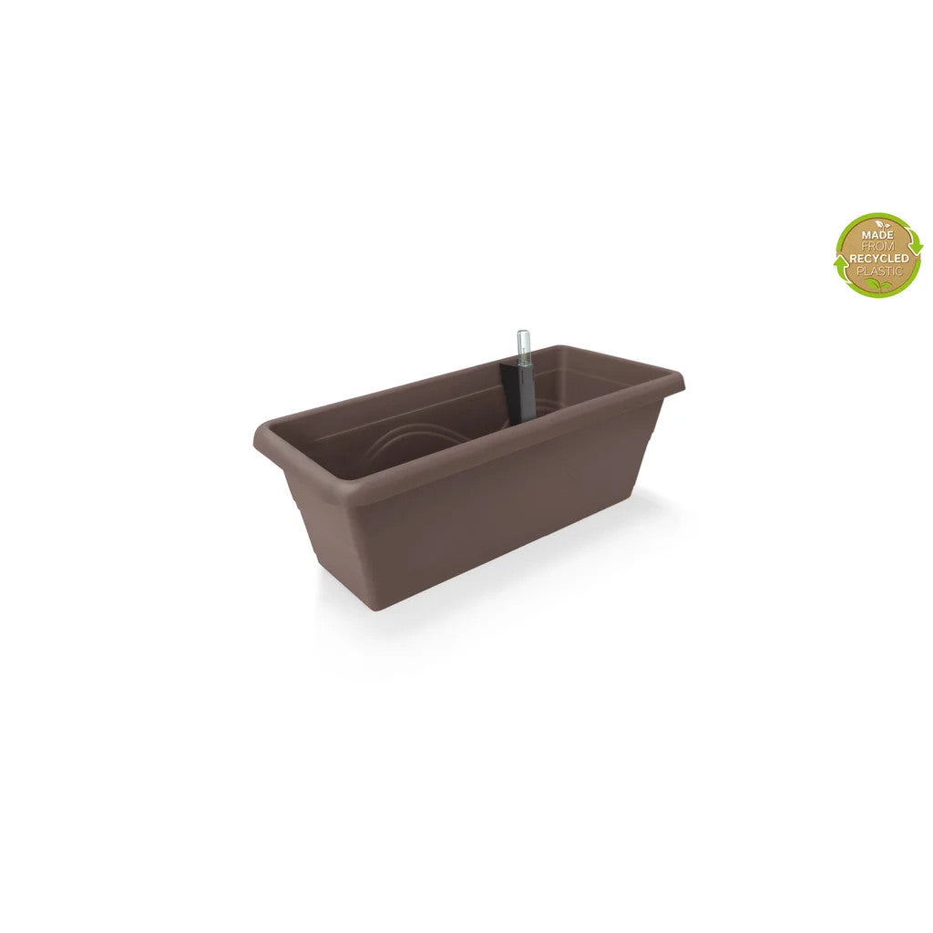 Selbstbewässernder Blumentopf Extra Line SMART, Länge 40 cm Braun
