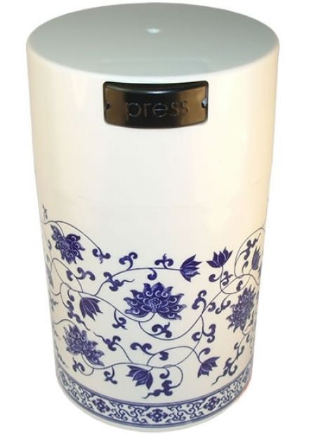 TightVac SnackVac Vakuumdose, 570 ml - Blumenmotiv, weißer Deckel