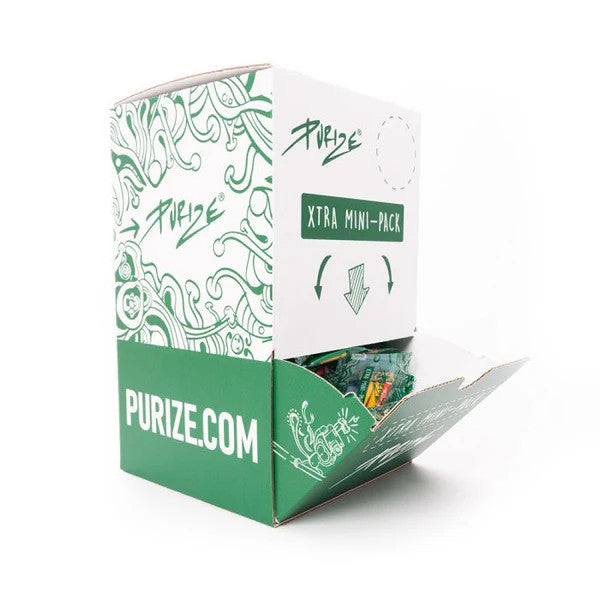PURIZE® Aktivkohlefilter - XTRA Slim Size, Minipack 100 x 5 St., inkl. Verkaufsdisplay, Farbmix