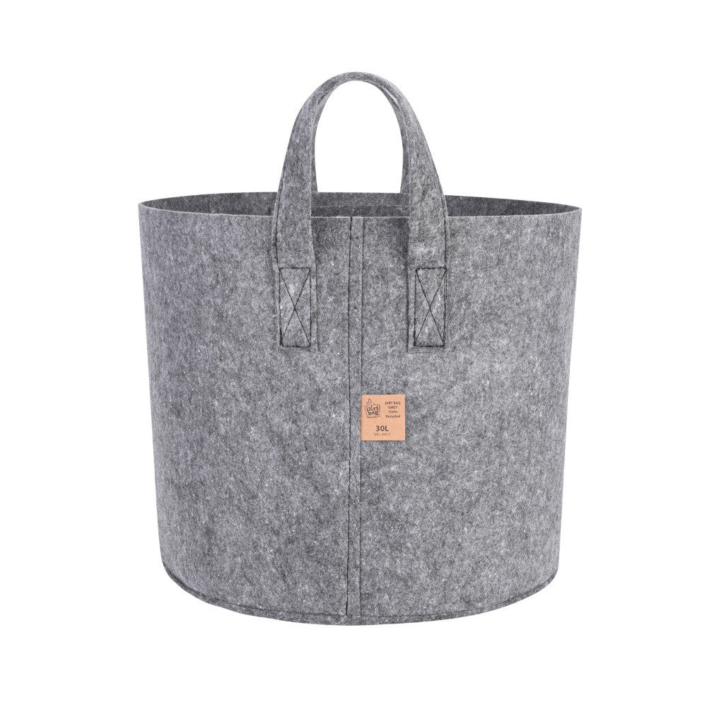 Dirt Bag Grey Stoff Topf 30 l (Topf aus 100% recyceltem Stoff) - 35x29 cm