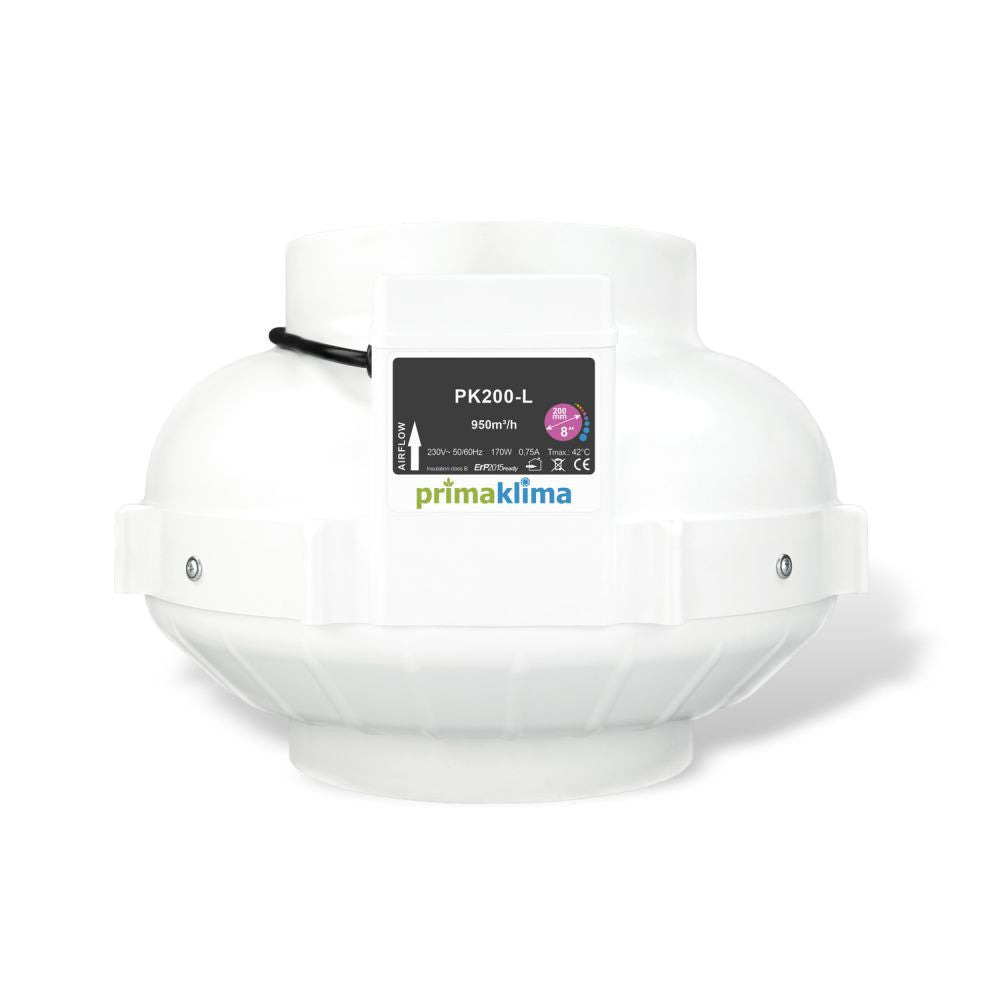 Prima Klima Rohrventilator PK200-L 200 mm - 950 m3/Std, 1-gang