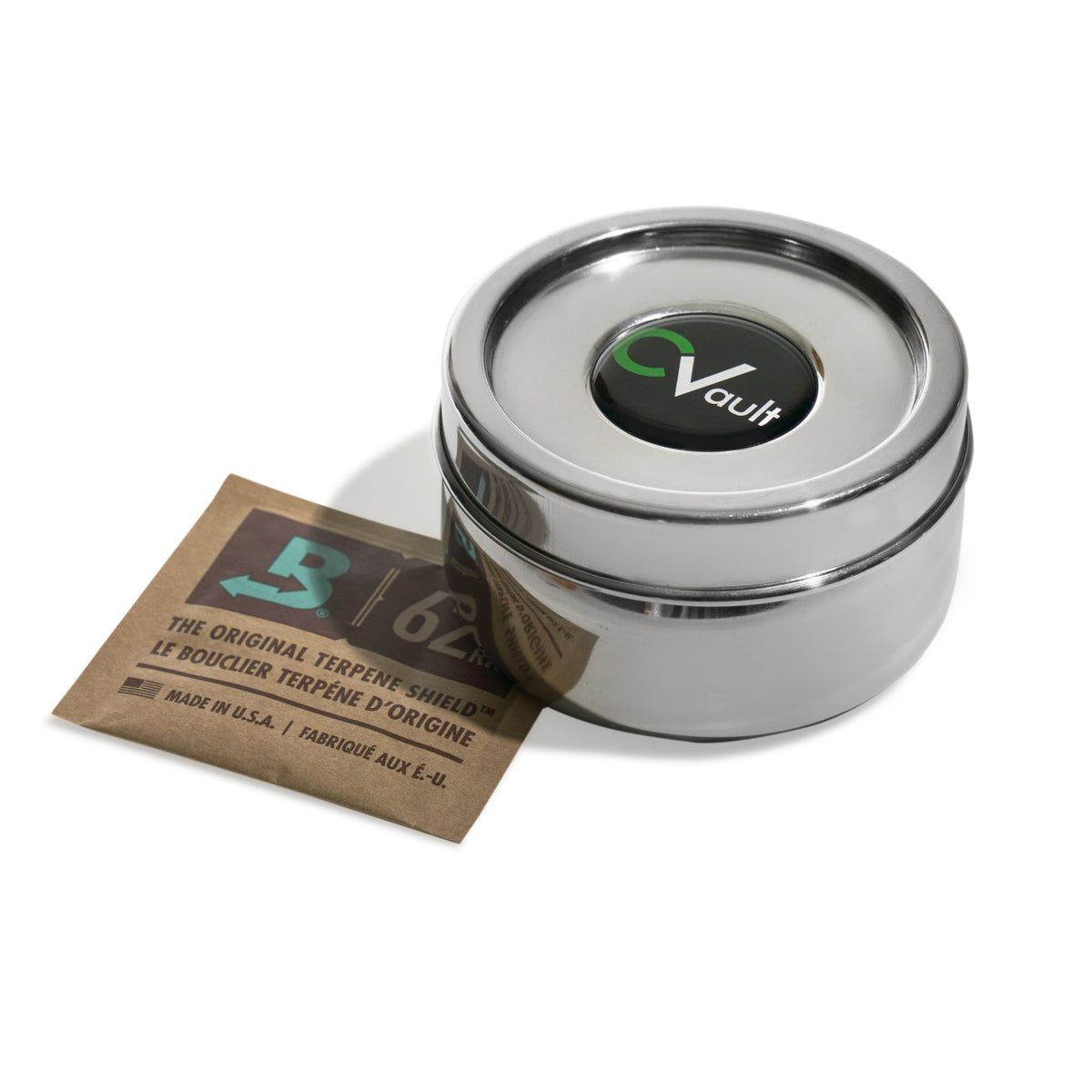 Boveda Cvault™ Twist S - luftdichte Dose aus Edelstahl, Kapazität 14 g