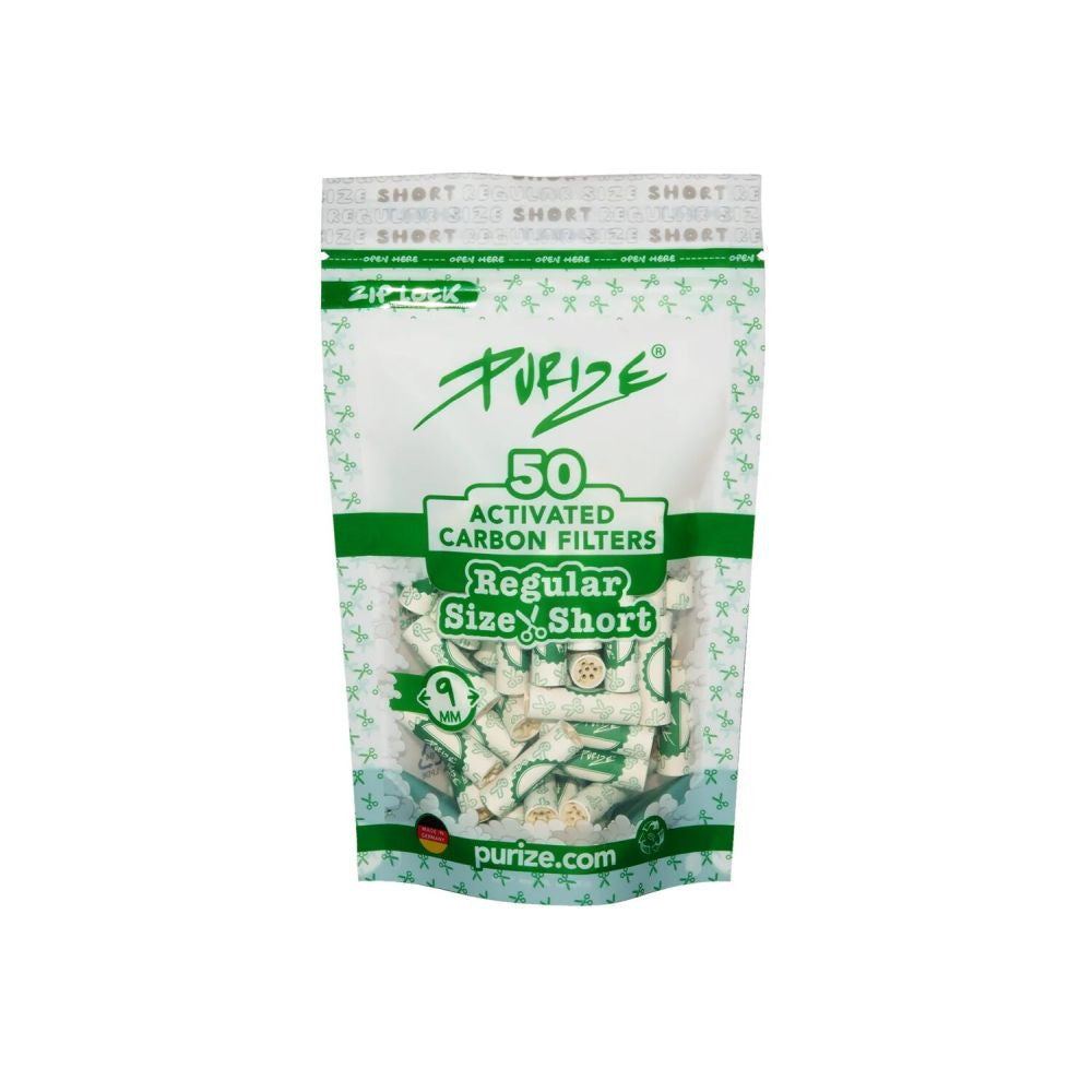 PURIZE® uhlíkové filtry - Regular Short Size, sáček 50 ks, bílá