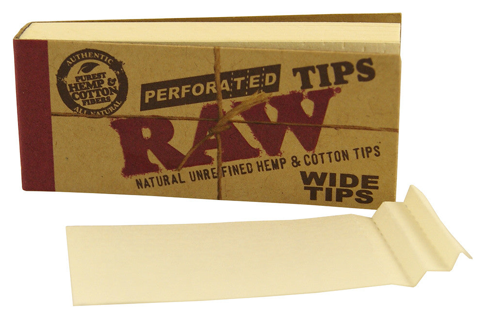RAW Filter, breit, ungebleicht, perforiert, 50 Stk. pro Packung