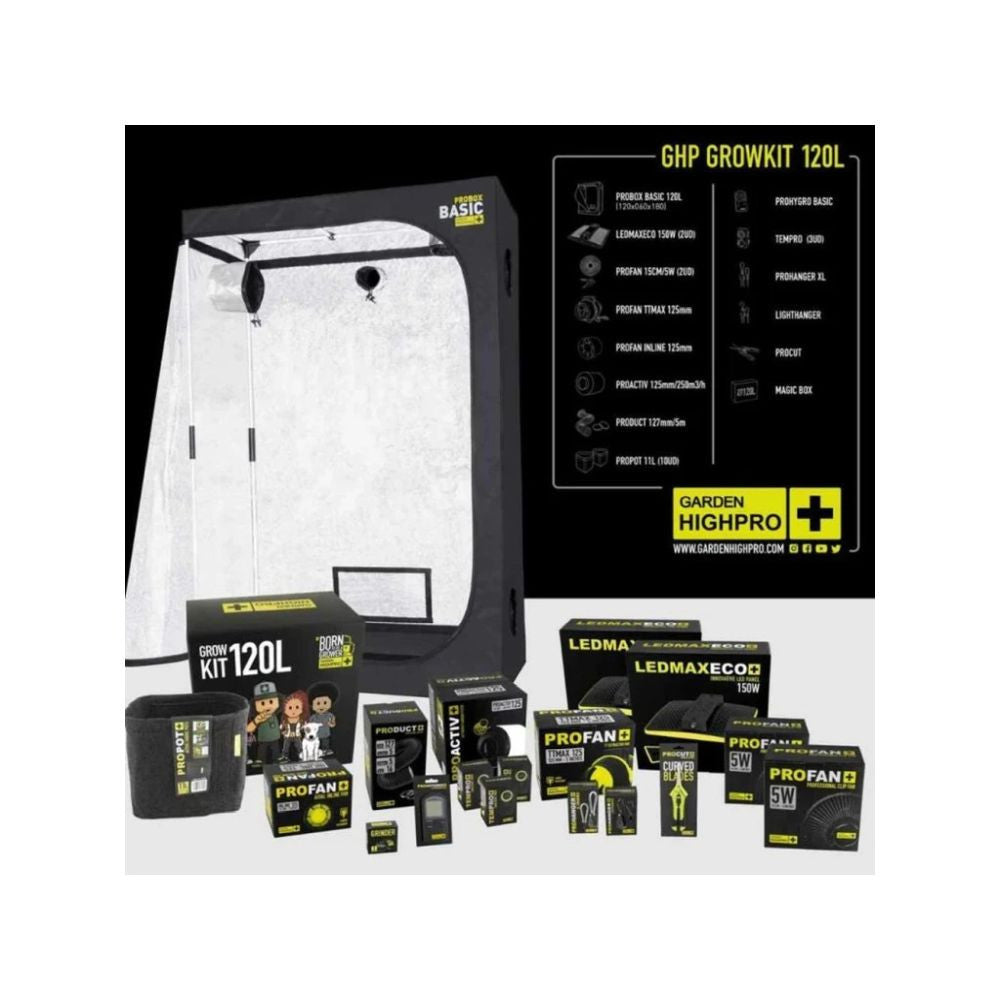Garden High Pro Grow Kit 120 Komplettset, 120x60x180 cm