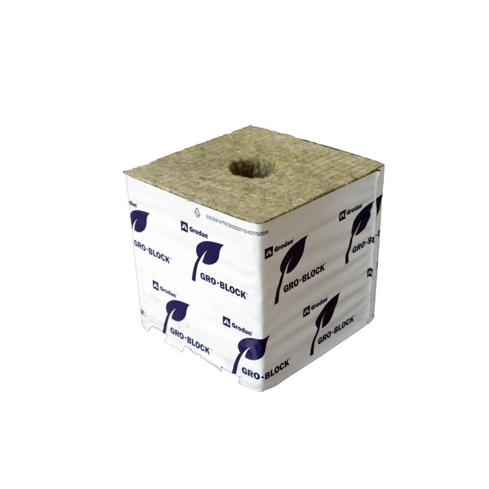 Grodan Gro-Block IMPROVED 32 150x150x142 mm HUGO BLOCK, Anbaublöcke mit Loch, BOX 64 Stück