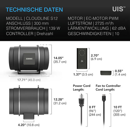 AC Infinity CLOUDLINE S12 – Bild 4