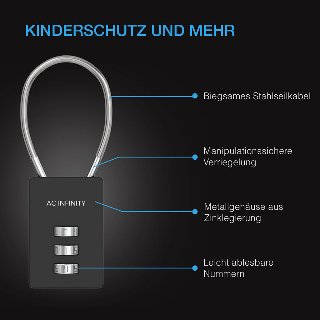 AC Infinity Kombinationsschloss – Bild 3
