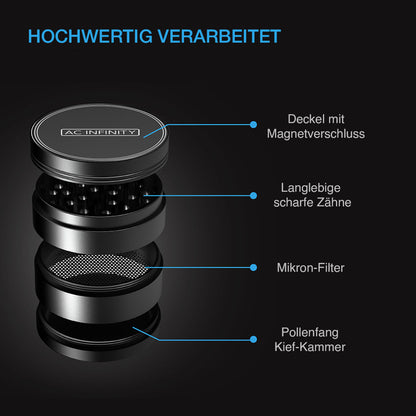 AC Infinity 3-Kammer Grinder – Bild 3