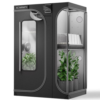 AC Infinity CLOUDLAB 743D, 2-in-1 Advance Grow Zelt 120 x 90 x 180 cm, 2000D Diamant Mylar Gewebe (Gen3)
