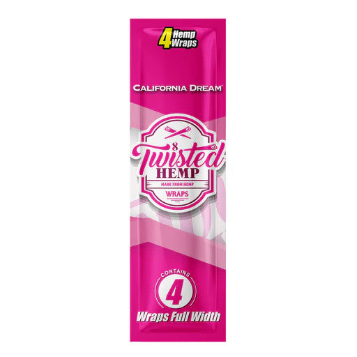 Twisted Hemp Wraps, California Dream, 4 St. pro Packung