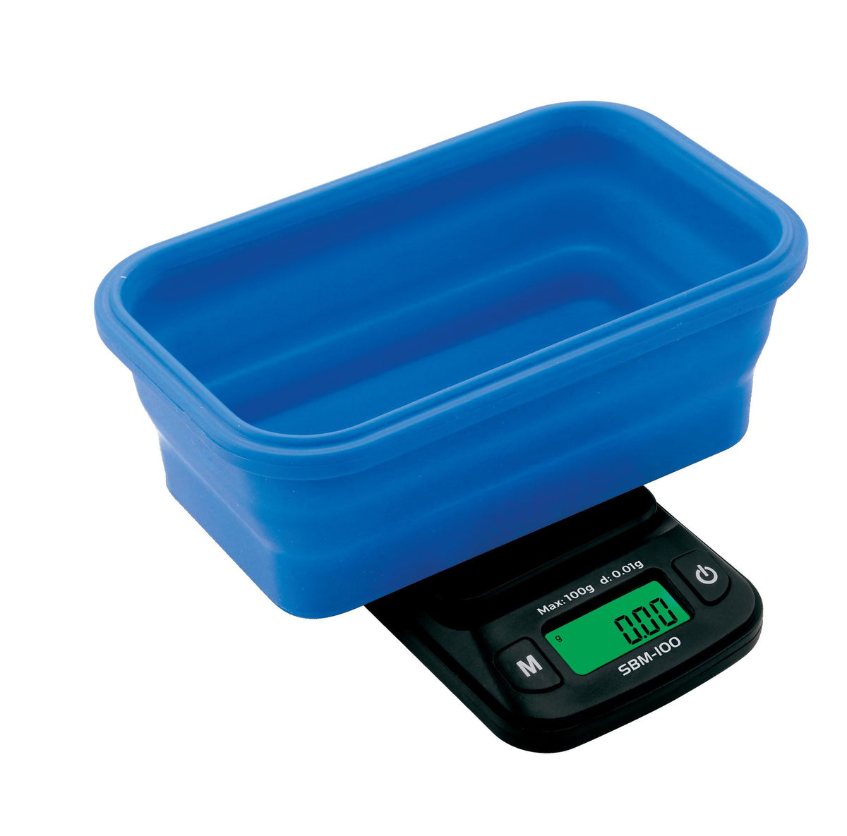 Waage On Balance Mini Silicone Bowl Scale, 100 g/0,01 g, blau