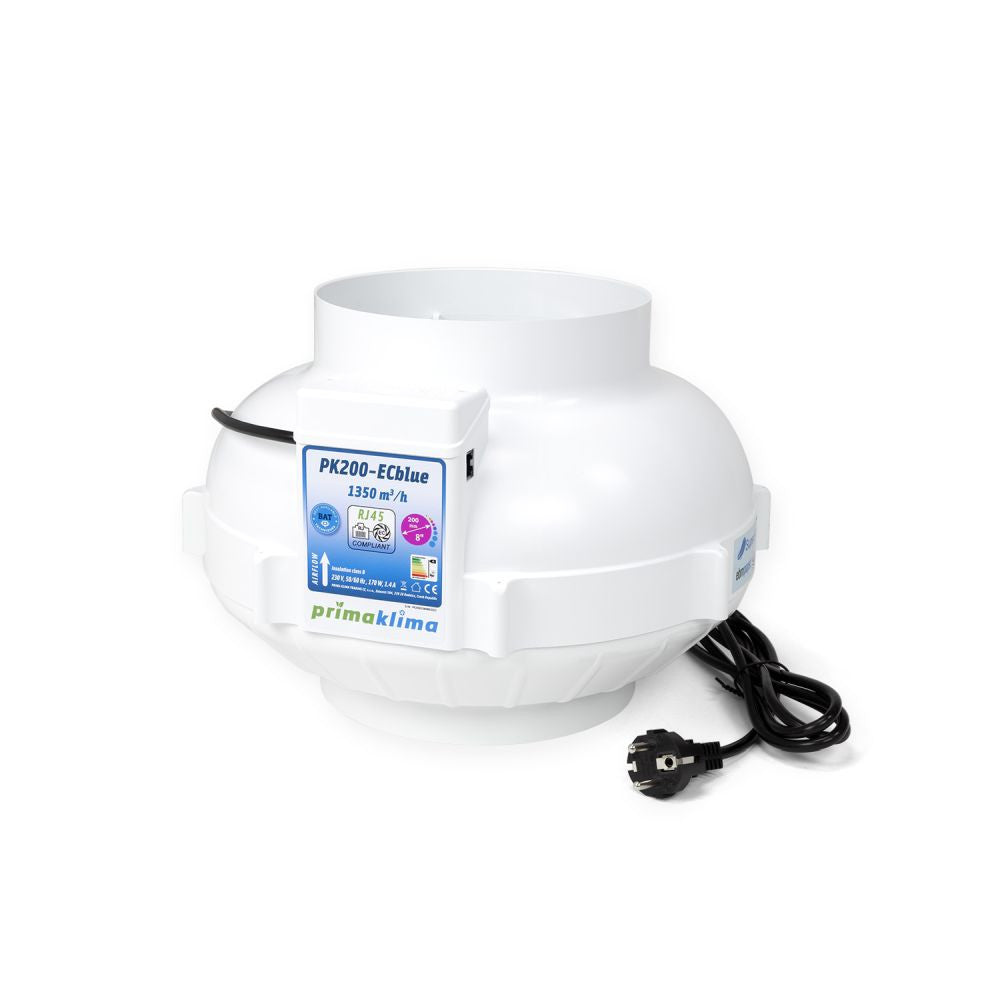 Prima Klima Rohrventilator PK200-ECblue 200 mm - 1350 m3/Std, EC Motor