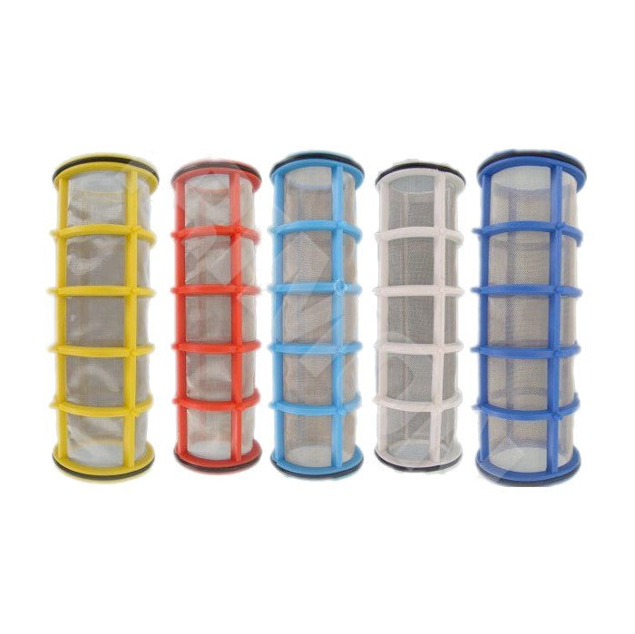 Ersatzfiltereinsatz INOX, O46 mm, Länge 148 mm Feinheit 75 Mesh, Weiß