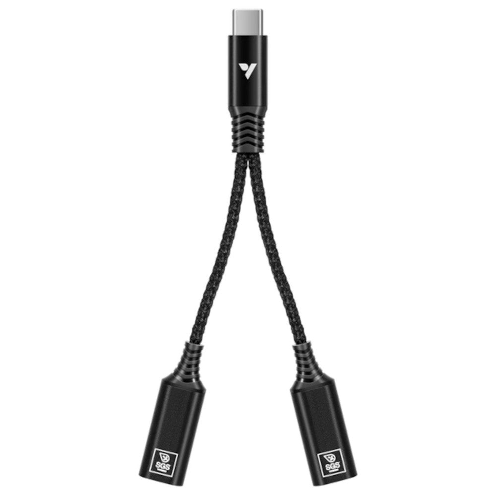 VIVOSUN USB-C-Splitter mit 1 Stecker auf 2 Buchsen, 2-in-1 Typ-C-Splitter, Daisy-Chain-Adapter-Dongle für GrowHub Controller E42A