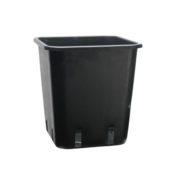 Blumentopf aus Plastik, viereckig 11x11x19 cm - 1.65 l - schwarz