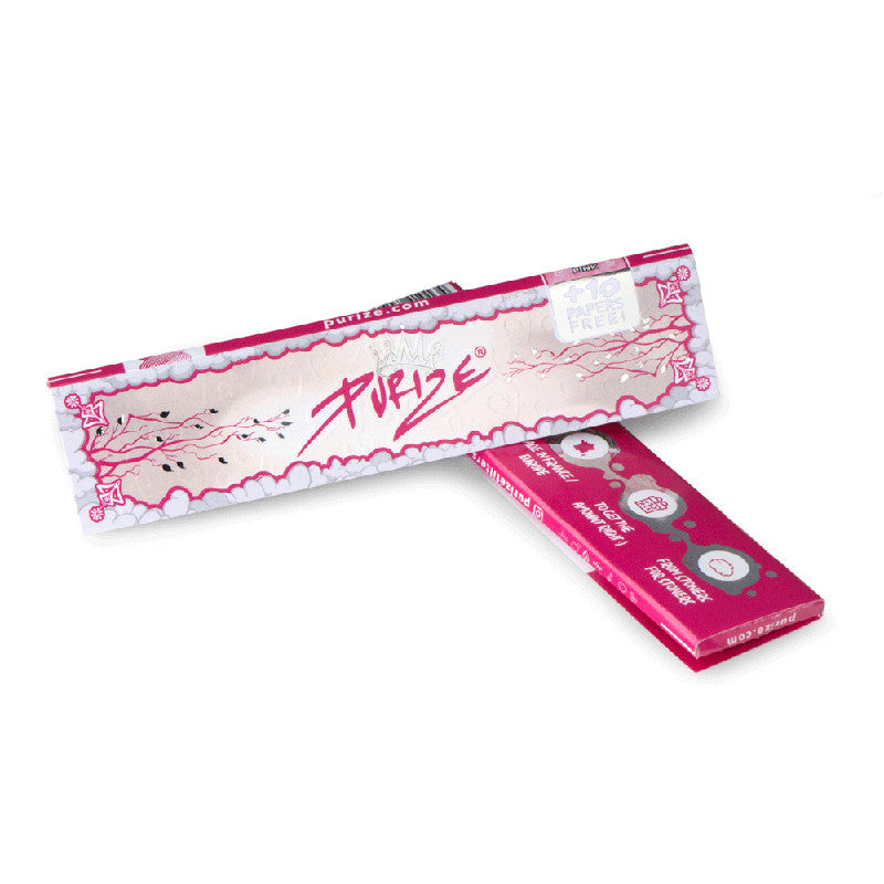 PURIZE® King Size Slim Papierchen, 42 Stück pro Packung, rosa