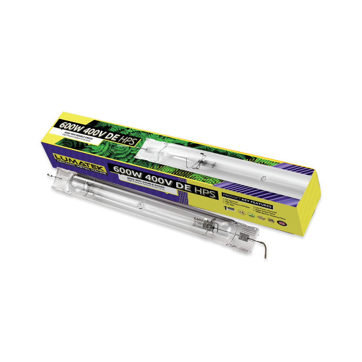 Lumatek 600W HPS 400V Double Ended Lamp