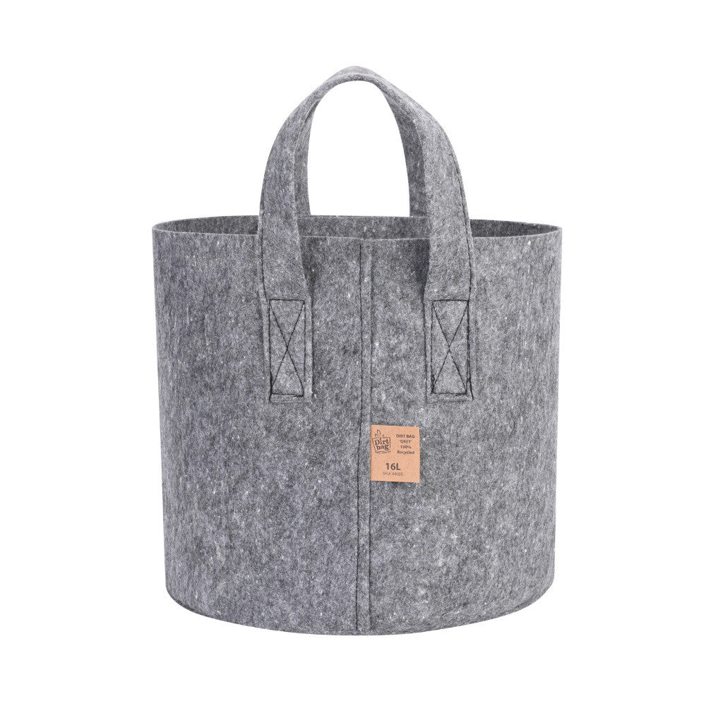 Dirt Bag Grey Stoff Topf 16 l (Topf aus 100% recyceltem Stoff) - 28x24 cm