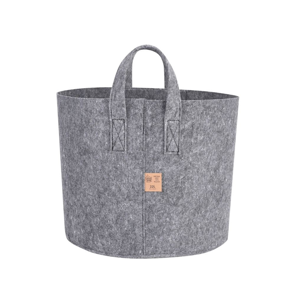 Dirt Bag Grey Stoff Topf 22 l (Topf aus 100% recyceltem Stoff) - 32x31 cm