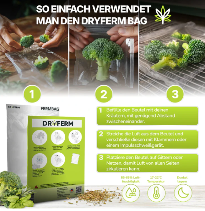 DryFerm Bags 3er Sets – Passives Trocknen & Curing ohne Technik