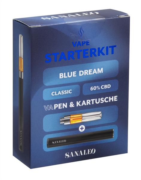 Sanaleo VaPen Starterkit, CBD-Verdampfer inkl. 1 Classic Kartusche, Blue Dream