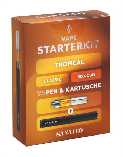 Sanaleo VaPen Starterkit, CBD-Verdampfer inkl. 1 Classic Kartusche, Tropical