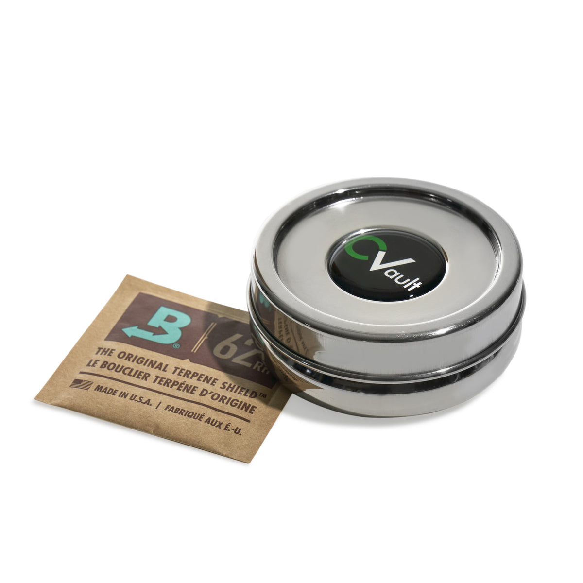 Boveda Cvault™ Twist XS - luftdichte Dose aus Edelstahl, Kapazität 7 g
