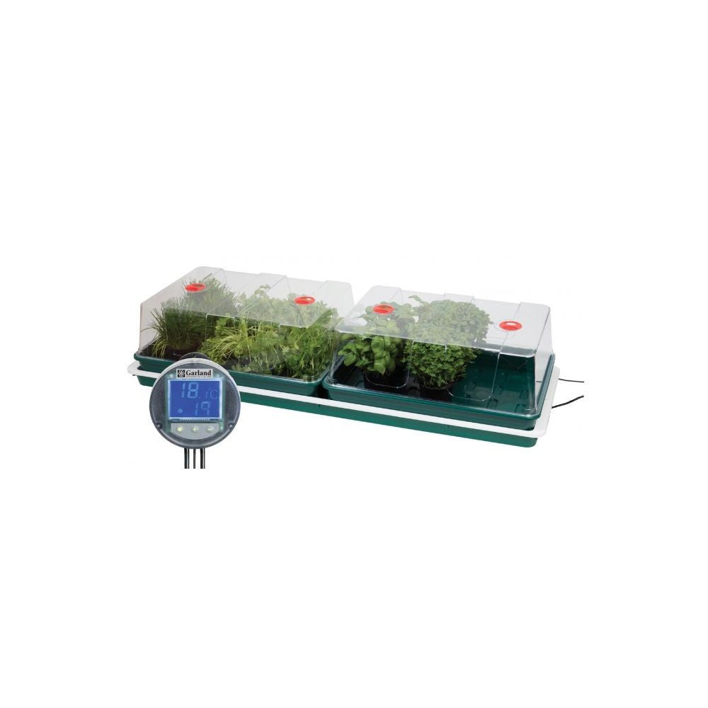 Garland Gewächshaus 2XL Jumbo Professional Variable, Hartplastik, beheizt mit Thermostat, 120x41x25 cm