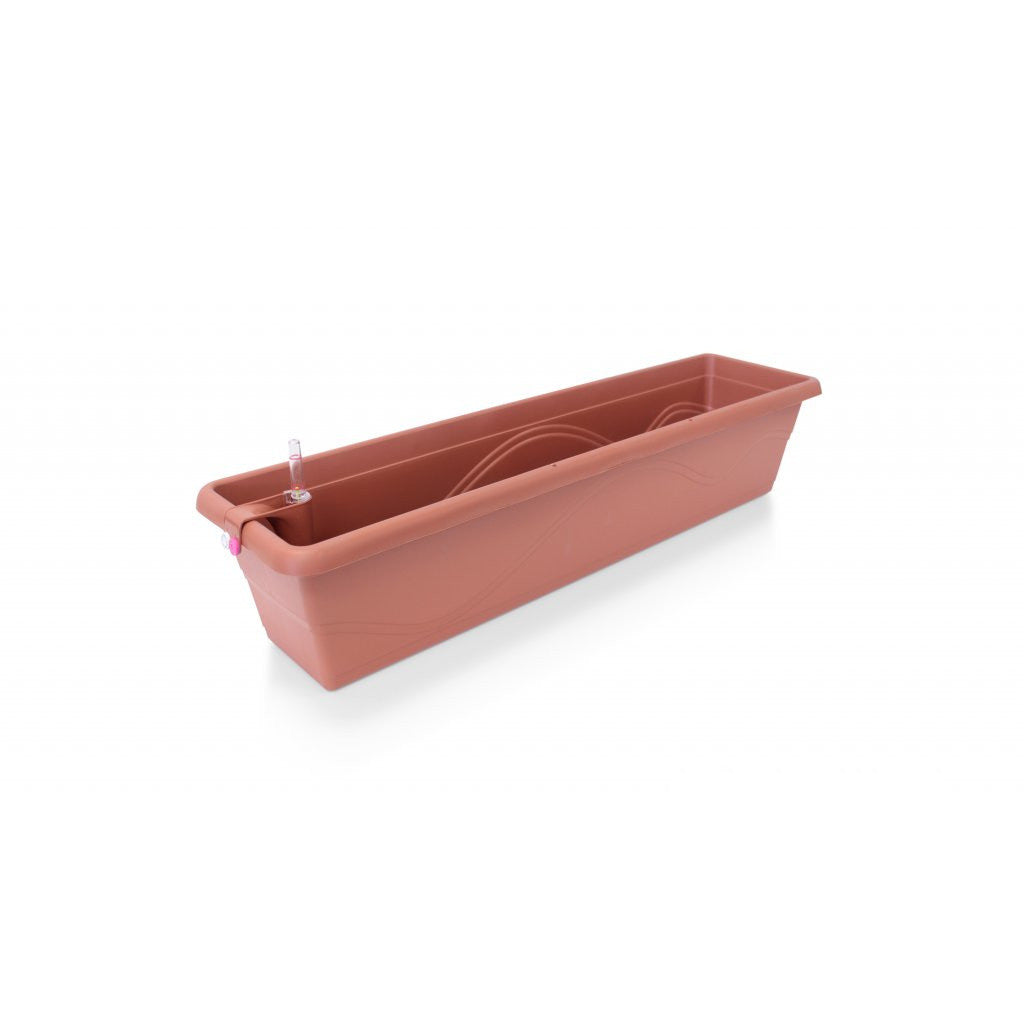 Selbstbewässernder Blumentopf Extra Line SMART, Länge 80cm Terrakotta