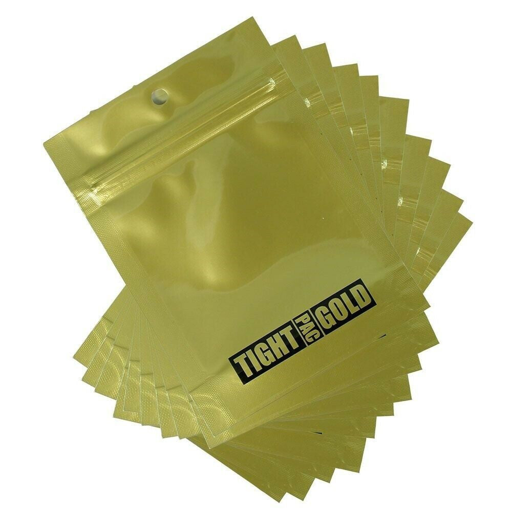 TightPac Golden Bag - luftdicht wiederverschließbarer Beutel 14x10 cm