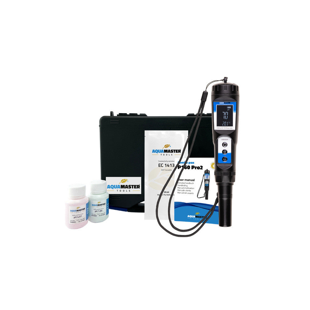 Aqua Master Tools Combo pH pen P160 PRO 2.0 (pH, EC, PPM, TDS, Temp)
