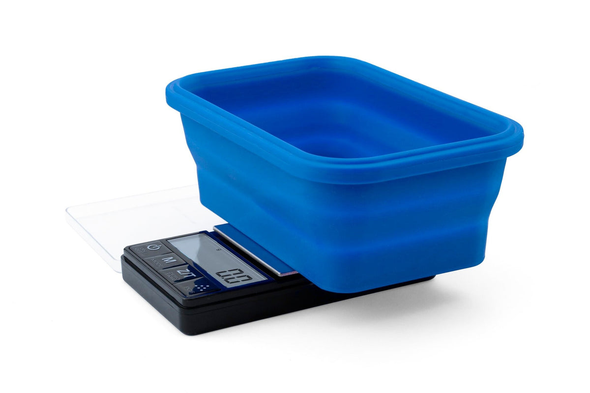 Waage On Balance Blue Collapsible Silicone Bowl Scale 1000g/0,1g