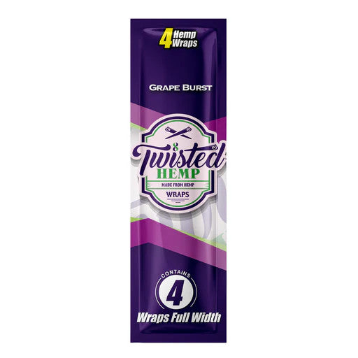 Twisted Hemp Wraps, Grape Burst, 4 St. im Packung