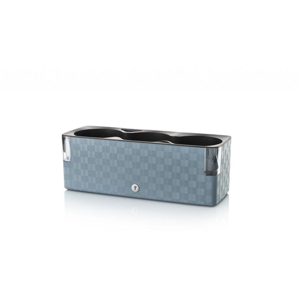 Plastkon Cobble Trio Smart Pflanzgefäß Stahlblau, 39.7x14x14 cm