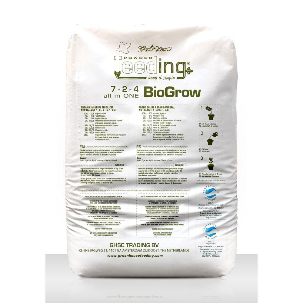 Green House Feeding BioGrow 25 kg