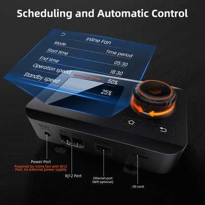 Spider Farmer 4 Zoll Inline Fan Komplettset mit GGS Controller (Smart Control)